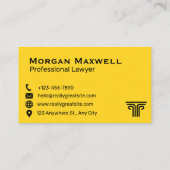 Professional Lawyer Business Card | Attorney Visitenkarte (Rückseite)