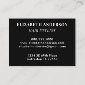 Professional Leopard Print Hair Stylist Visitenkarte (Rückseite)