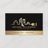 Professional Licensed Electrician Electrical Work Visitenkarte (Vorderseite)