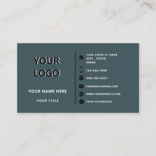 Professional Logo Design Business Card Your Colors Visitenkarte