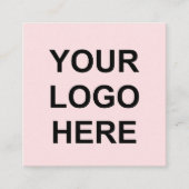 Professional Logo Minimal Modern Blush Pink  Quadratische Visitenkarte (Vorderseite)