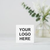 Professional Logo Minimal Modern White  Quadratische Visitenkarte (Stehend Vorderseite)