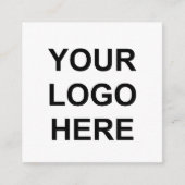 Professional Logo Minimal Modern White  Quadratische Visitenkarte (Vorderseite)