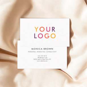 Professional Logo Minimal White Visitenkarte