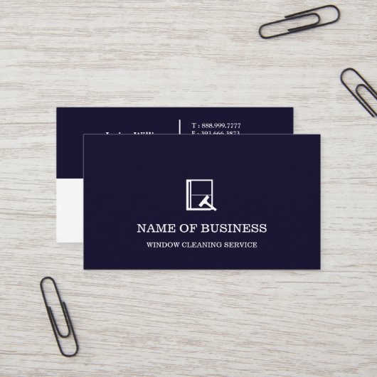 Professional Logo Window Cleaning Service Visitenkarte (Vorderseite/Rückseite Beispiel)