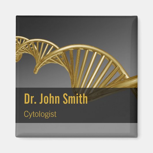 Professional Luxury Gold DNA Strand Medical Magnet (Vorne)