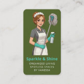 Professional Maid House Cleaning Housekeeping Visitenkarte (Vorderseite)