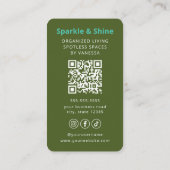 Professional Maid House Cleaning Housekeeping Visitenkarte (Rückseite)