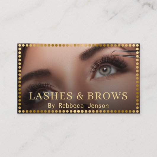 Professional Makeup Artist Eyelash & Brow QR CODE Visitenkarte (Vorderseite)
