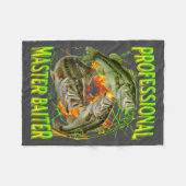 Professional Master Baiter Funny Fishing Meme Boot Fleecedecke (Vorderseite (Horizontal))