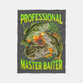 Professional Master Baiter Funny Fishing Meme Boot Fleecedecke (Vorderseite)