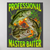 Professional Master Baiter Funny Fishing Meme Boot Poster (Vorne)
