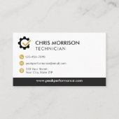 Professional Mechanic and Repair Services Visitenkarte (Rückseite)