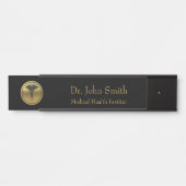 Professional Medical 3D Gold Caduceus Emblem Türschild (Vorderseite )