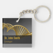 Professional Medical Luxury Gold DNA Strand Schlüsselanhänger (Rückseite)