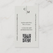 Professional Minimal Elegant Modern Photo QR Code Visitenkarte (Rückseite)
