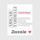 Professional minimalist bold modern custom plain aufkleber (Blatt)