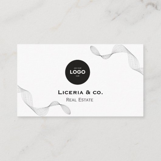 professional Minimalist business custom card Visitenkarte (Rückseite)