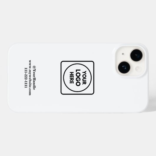 Professional Minimalist Logo Branding iphone case (Rückseite (Horizontal))