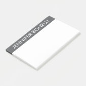 Professional minimalist modern bold name grey  post-it klebezettel (angewinkelt)
