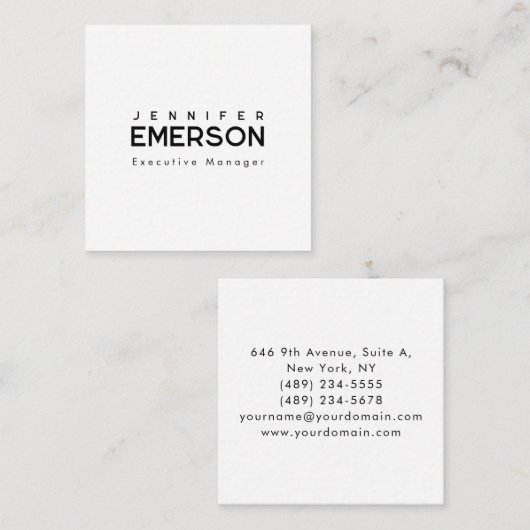 Professional minimalist modern plain begleitkarte (Vorne/Hinten)