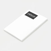 Professional minimalist modern plain black white post-it klebezettel (angewinkelt)