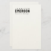 Professional minimalist modern plain briefpapier (Vorne/Hinten)