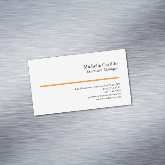 Professional Minimalist Modern Plain Magnetische Visitenkarte (Beispiel)