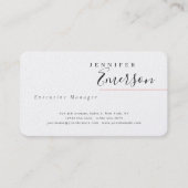 Professional minimalist modern plain premium pearl visitenkarte (Vorderseite)