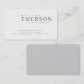 Professional minimalist modern plain premium pearl visitenkarte (Vorne/Hinten)