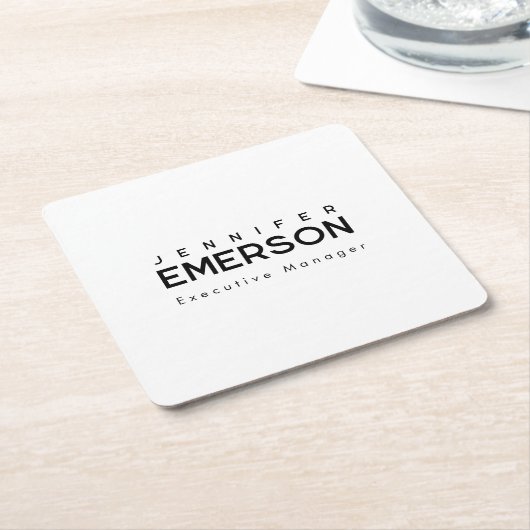 Professional minimalist modern plain rechteckiger pappuntersetzer (angewinkelt)