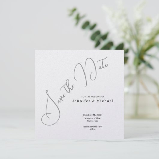 Professional Minimalist Modern Plain Simple Save The Date (Stehend Vorderseite)