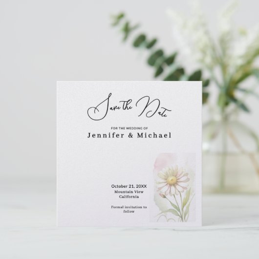 Professional Minimalist Modern Plain Simple Save The Date (Stehend Vorderseite)