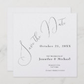 Professional Minimalist Modern Plain Simple Save The Date (Vorne/Hinten)