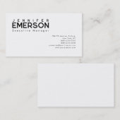 Professional minimalist modern plain  visitenkarte (Vorne/Hinten)