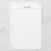 Professional Minimalist Plain Classic Personalized Briefpapier (Vorne/Hinten)