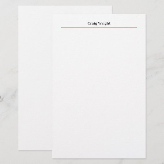 Professional Minimalist Plain Classic Personalized Briefpapier (Vorne/Hinten)