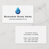 Professional Minimalist Plumber Business Card Visitenkarte (Vorne/Hinten)