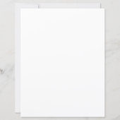 Professional Minimalist Teal Business Paper Sheet (Rückseite)