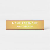 Professional Modern Black and Gold Office Schreibtischnamensplakette (Vorderseite )