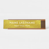 Professional Modern Black and Gold Office Schreibtischnamensplakette (Vorderseite )