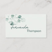 Professional Modern Botanical Nail Art Watercolor Visitenkarte (Vorderseite)