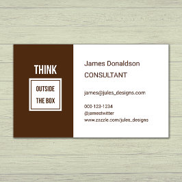 Professional modern consultant chestnut brown visitenkarte