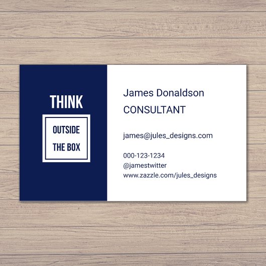 Professional modern consultant navy visitenkarte