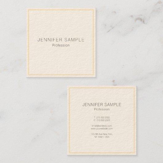 Professional Modern Elegant Custom Template Quadratische Visitenkarte (Vorne/Hinten)