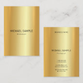 Professional Modern Elegant Gold Template Glamour Visitenkarte (Vorne/Hinten)