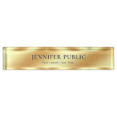 Professional Modern Elegant Gold Template Namensplakette (Vorderseite)