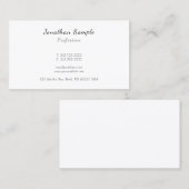 Professional Modern Elegant Hand Script Sleek Visitenkarte (Vorne/Hinten)