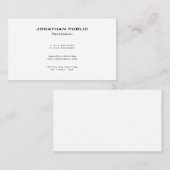 Professional Modern Elegant Minimalist Template Visitenkarte (Vorne/Hinten)
