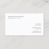 Professional Modern Elegant Simple Sleek Template Visitenkarte (Rückseite)